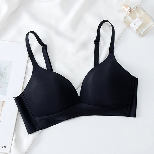Women Wireless Push Up Bra Seamless Deep V Soft Unpadded Everydays Bra Colorful - Picture 14 of 26