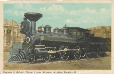 VINTAGE Countess of Dufferin Pioneer Engine Winnigep POSTCARD Vicarage Cottage