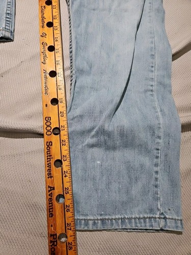Levis Jeans Boys 16 Husky 34x28 Blue 505 Regular Straight Casual Light Denim - Picture 9 of 16