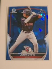 2023 Bowman Chrome Sapphire VICTOR IZTURIS Refractor 1st Prospect Card Cleveland