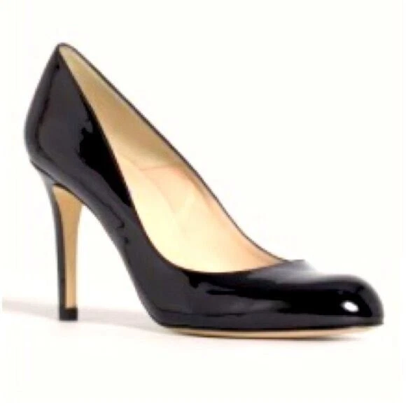 L.K. Bennett Black Patent Leather Round Toe Pumps Size 39 MSRP $399 - Image 2 of 4