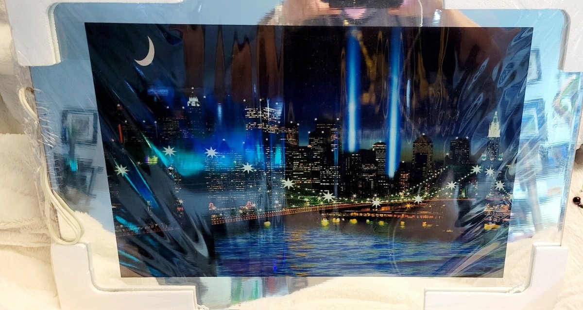 Motion Art Wall Art/Framed, Lights & Motion- THE TWIN TOWERS,NY