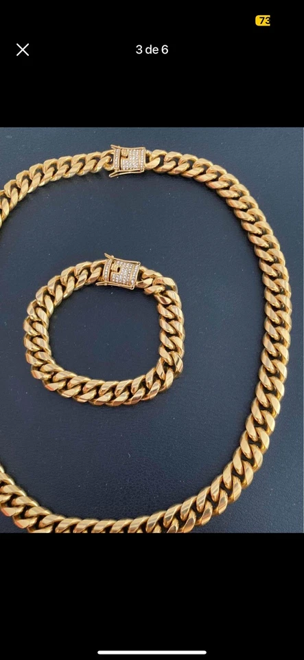 Collar de acero con pulsera Stanley para hombre Foto 4 de 4