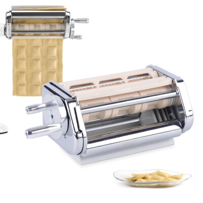 Pasta Attachment + Ravioli Maker Attachment for Kitchenaid Stand Mixers Silver
