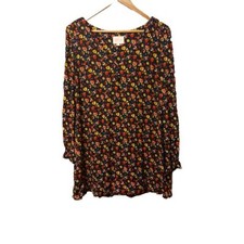 Sezane  Carmen Dress Size UK 10 Black Floral Print  Long Sleeved Parisian Chic 