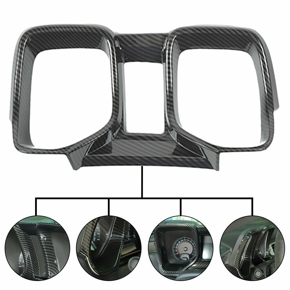 1x Carbon Fiber Instrument Dashboard Cover Trim Frame for Chevy Camaro 2010-2015