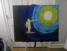 "Reaching For Infinity" Original Abstract Handmade Acrylic Painting On Canvas