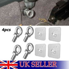 4X Seat Belt Harness Eye Bolts + Backing Mounting Plates 7/16 Thread UNF