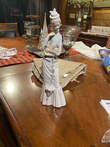 Beautiful and Serene Lladro Figurine A Walk With The Dog, # 4893 Porcelain Spain | eBay