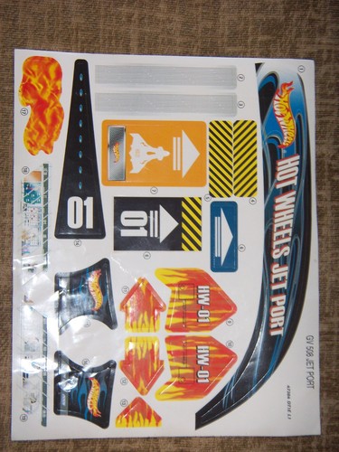 Hoja de calcomanías adhesivas 2009 para Hot Wheels Jet Port GV 508 - Imagen 4 de 5