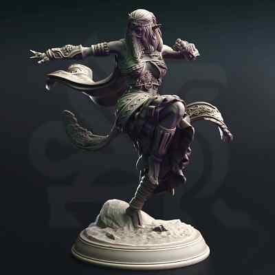 Female Sun Elf Monk Dnd Mini | Multiple scales | By DM Stash