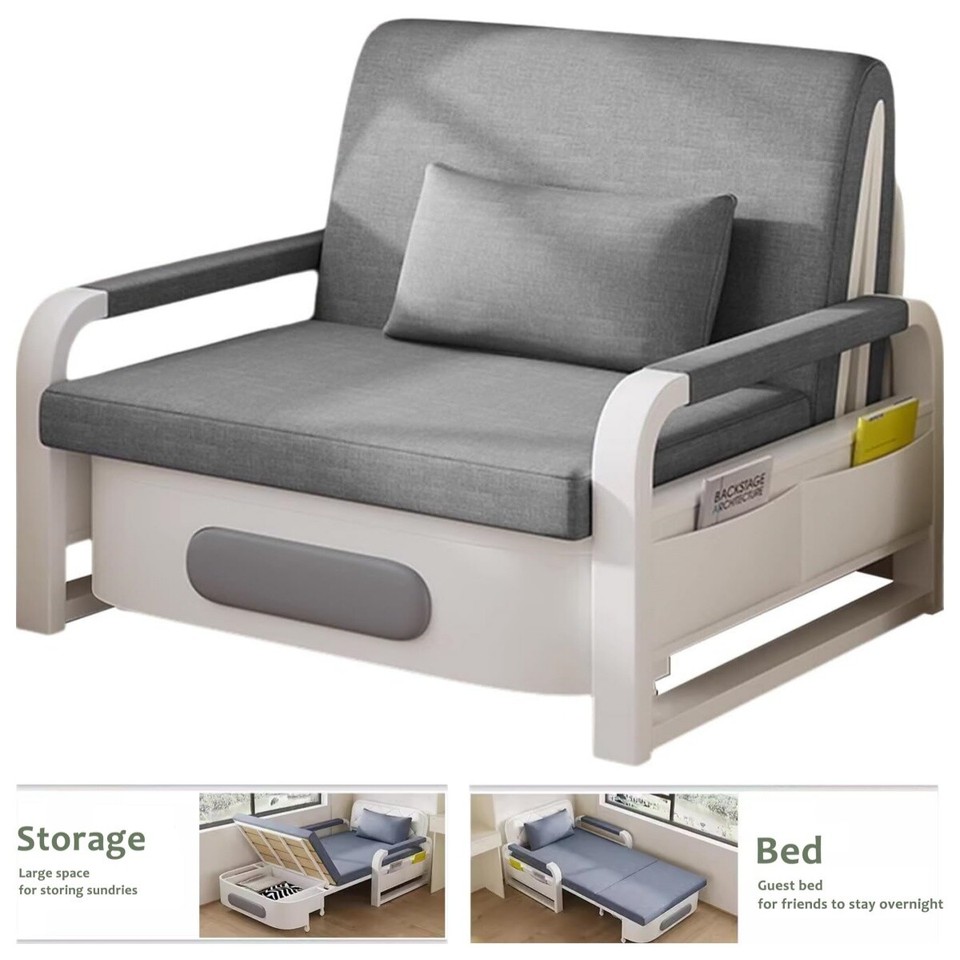 Sillón cama 3 en 1 con espacio de almacenamiento Sofá cama Cama plegable Cama de invitados Sofá plegable