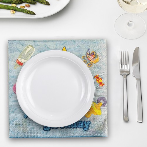 AEX Paper Napkins Party Serviettes 2 ply soft 33cm choice of 21 color and Design - Picture 15 of 254