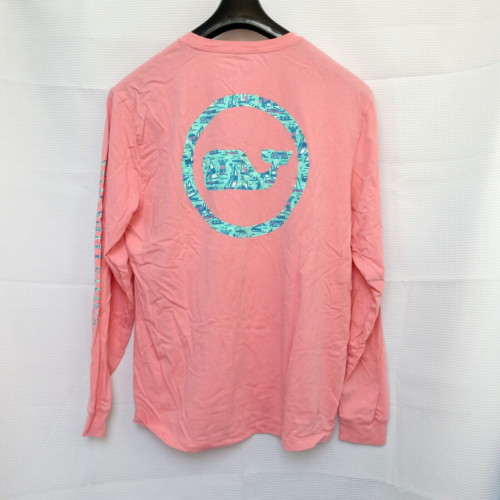 Vineyard Vines Long Sleeve T-Shirt Men's L Pink Cotton Lightweight - Picture 3 of 9