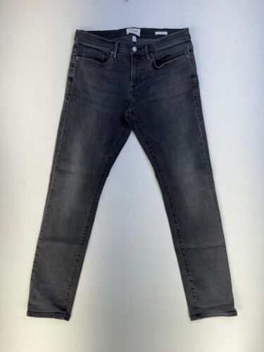 Frame denim men's l'homme slim jeans size 33 black dark wash 33x32 denim - Picture 1 of 17