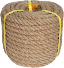 Twisted Manila Rope 3/4 in X 50 Ft Natural Jute Rope Thick Hemp Rope for Craft