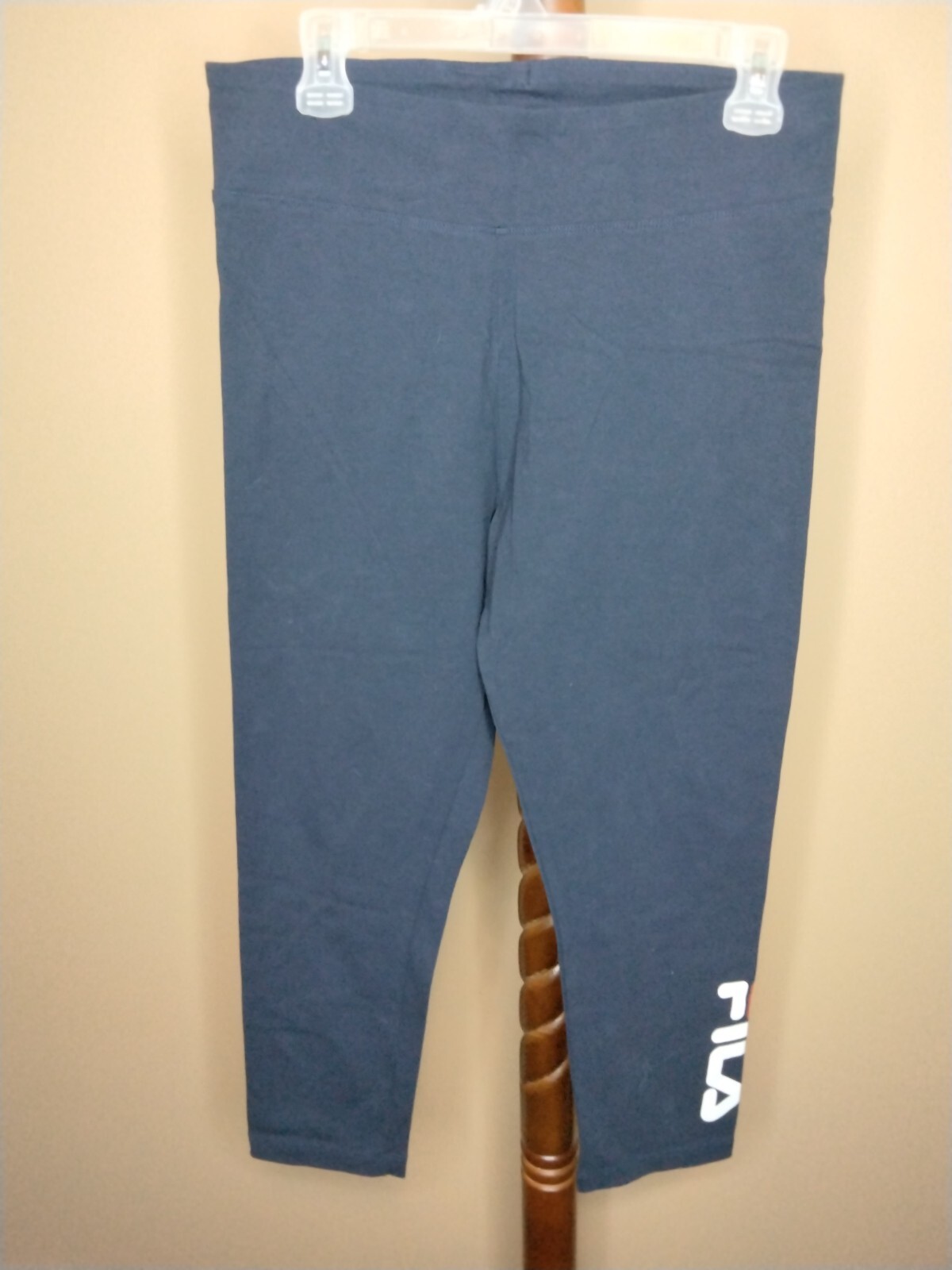 Leggings Fila donna XL 30"W x 21"L blu con logo fila 2" vita