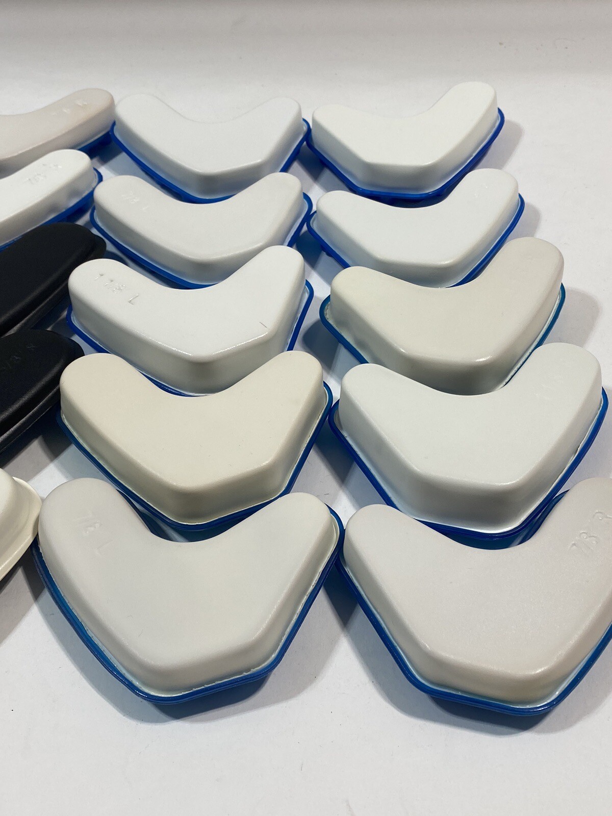 (10) PAIRS OF SCHUTT INTERLINK /AIR MAXX TPU FOOTBALL HELMET JAW PADS