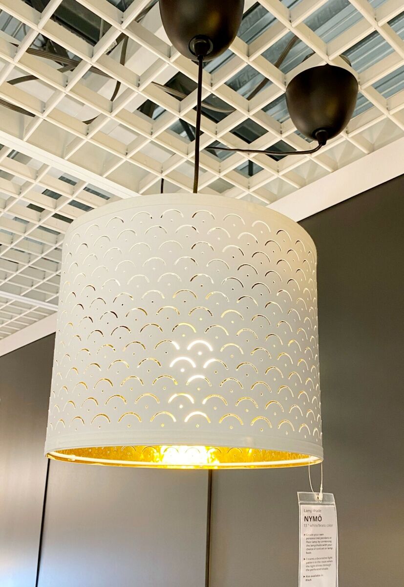Ikea NYMÖ NYMO Medium (Pendant, Table) Lamp Shade Perforated White
