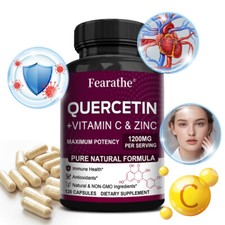 Quercetin 1200mg with Vitamin C and Zinc - Ultimate Immune Booster