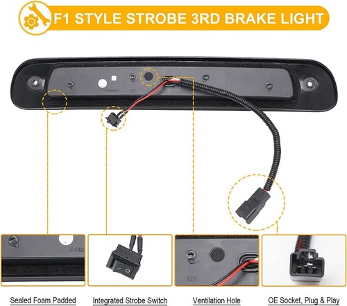 For 2000-2006 Toyota Tundra LED 3rd Third Brake Light High Mount Stop Cargo Lamp - Picture 5 of 10