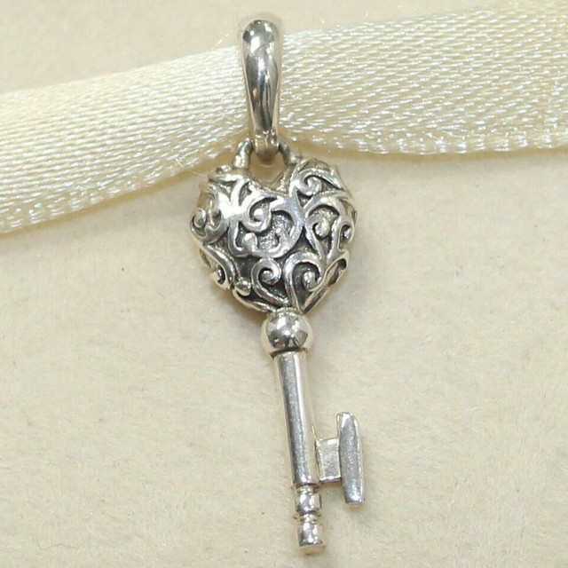 New Authentic Pandora Regal Key Pendant 397725 W Tag & Suede Pouch eBay