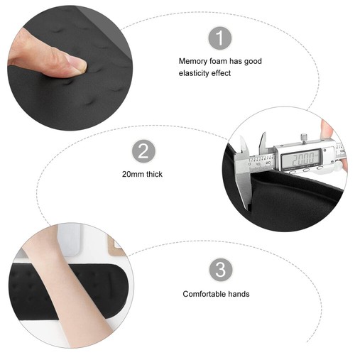 Office Mousepad Laptop Wrist Gaming Mat Desk Wrist Support - Afbeelding 9 van 12