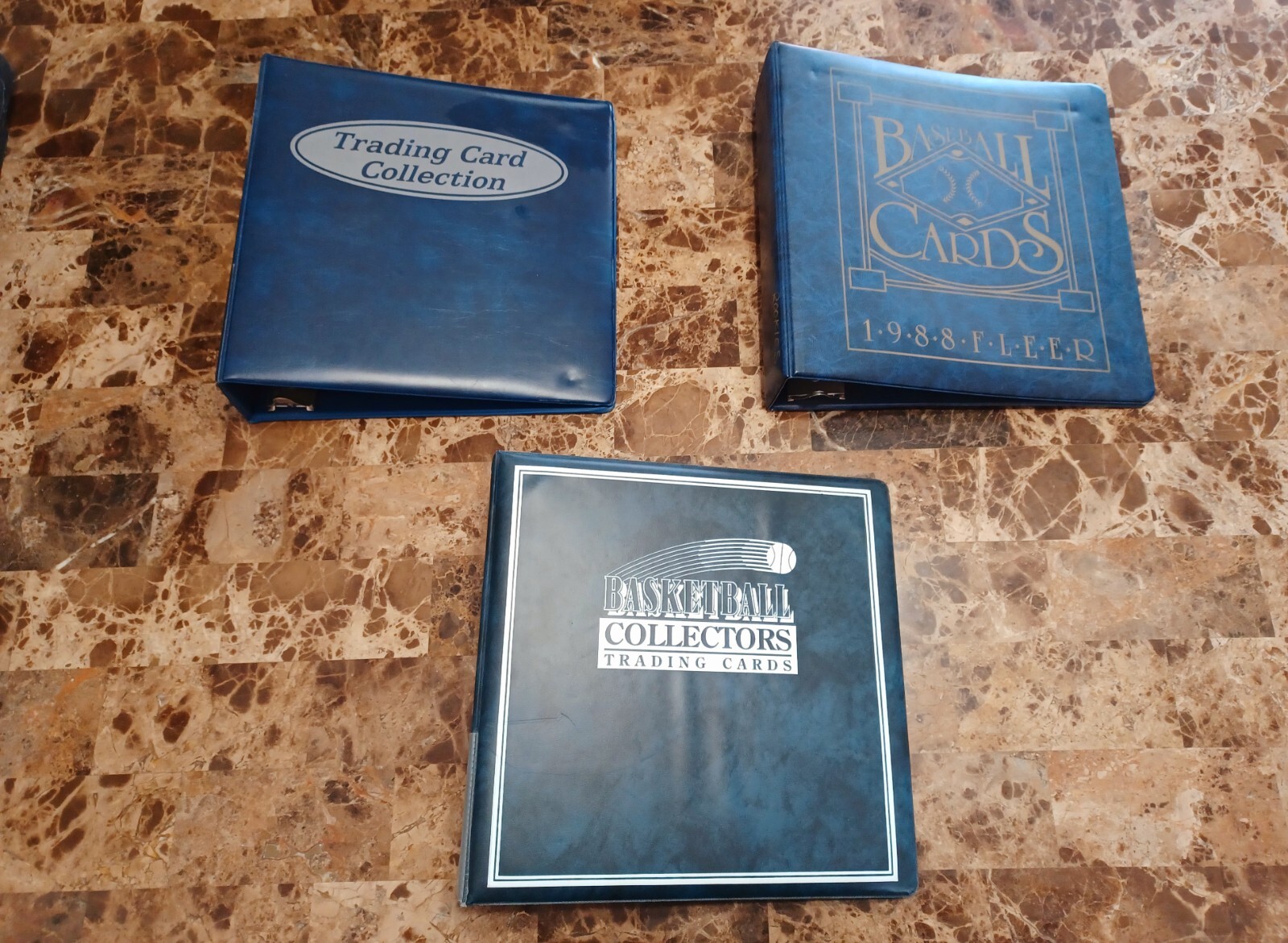 TRADING CARD BINDER ALBUM LOT 3 USED 3 RING BINDERS FOR SPORTS