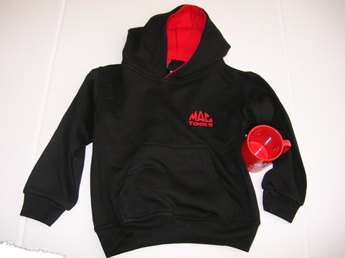 Mac Tools Branded Dickies Child's Hoodie Black Red Trim Age 7 to 8 Years - Picture 2 of 14