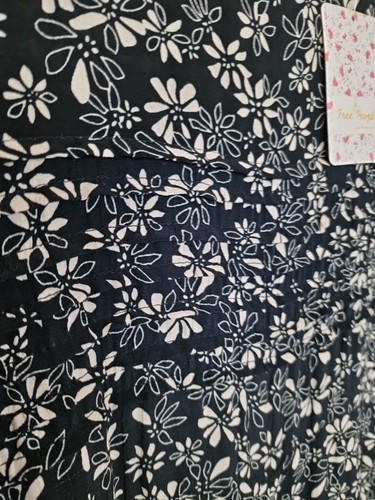Free People Dress UK 8 Size 4 Jessie Ditsy Midi Floral Print BlackRuffle Sleeves - Picture 12 of 21