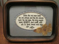 Folk Art Wall Hanging Framed Under Glass “Tribute To A Loving Home” Is This You?