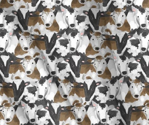 Rise With The Sun Cow Collage Farm 100% Cotton Fabric by half yard - Picture 2 of 5