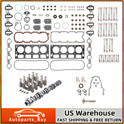 Camshaft LS7 Lifters Head Gaskets Kit for 07-13 GM Chevrolet Silverado 1500 5.3L