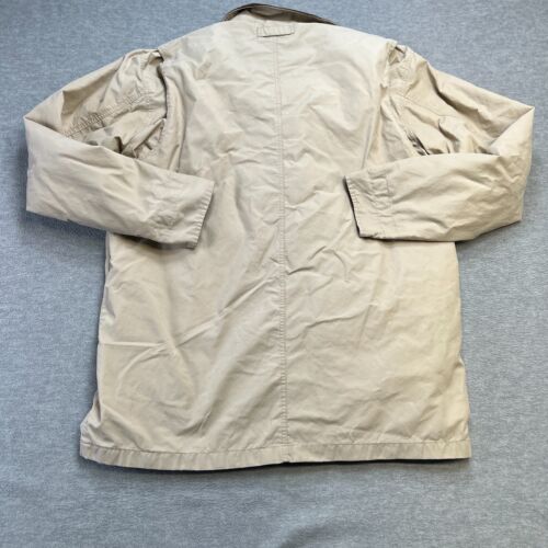Eddie Bauer Jacket Mens XLT Beige Chore Nylon Windbreaker Barn Field Coat Lined - Picture 8 of 16