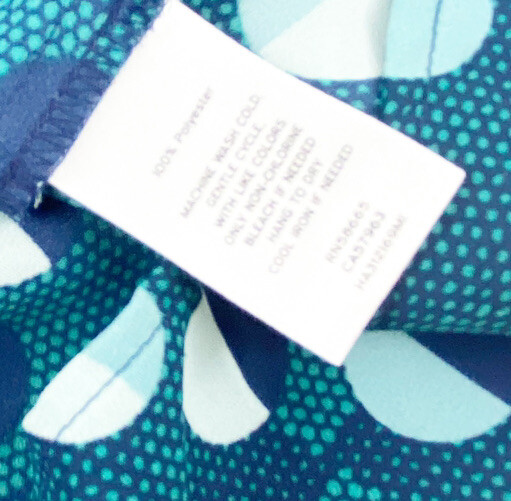 Halogen Large Geometric Circle Blue Poly Sleevele… - image 5