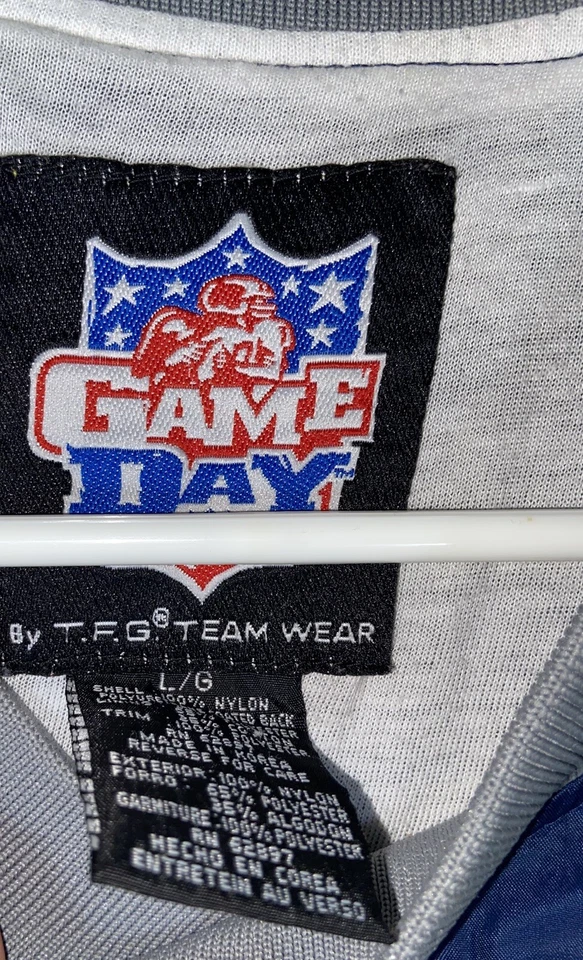 De colección Dallas Cowboys Game Day T.F.G. Jersey Grande Azul Troy Aikman Años 90 Foto 3 de 4