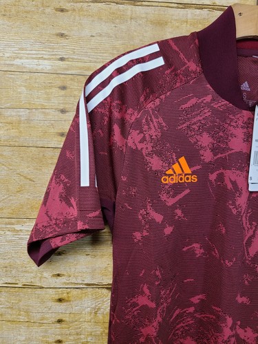 Adidas Real Madrid CF Mens Aeroready Training Jersey Red White Side Slit S New - Picture 3 of 5
