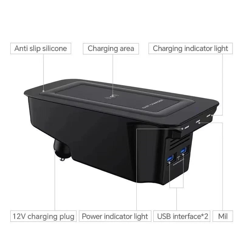 Car wireless charging pad fast for Volvo xc60 xc90 v60 v90 s90 s60 Charging Plat - Image 3 of 4