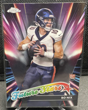 2024 - Bo Nix - Topps Chrome Football - Future Stars Refractor - Card #FS-4 (RC)