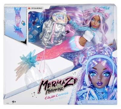   Winter Waves Harmonique  Mermaid Fashion Doll with Color Change Fin, Glitte...
