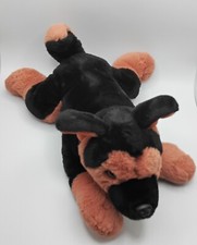 FAO Schwarz Plush German Shepherd Dog 12" Black Brown Puppy Stuffed Animal 2021