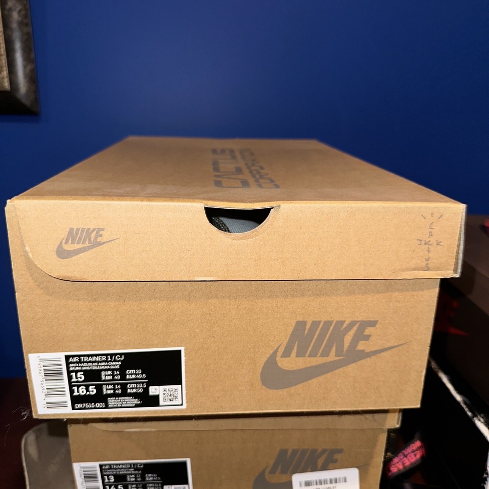 Size 15 - Nike Air Trainer 1 x Travis Scott Gray