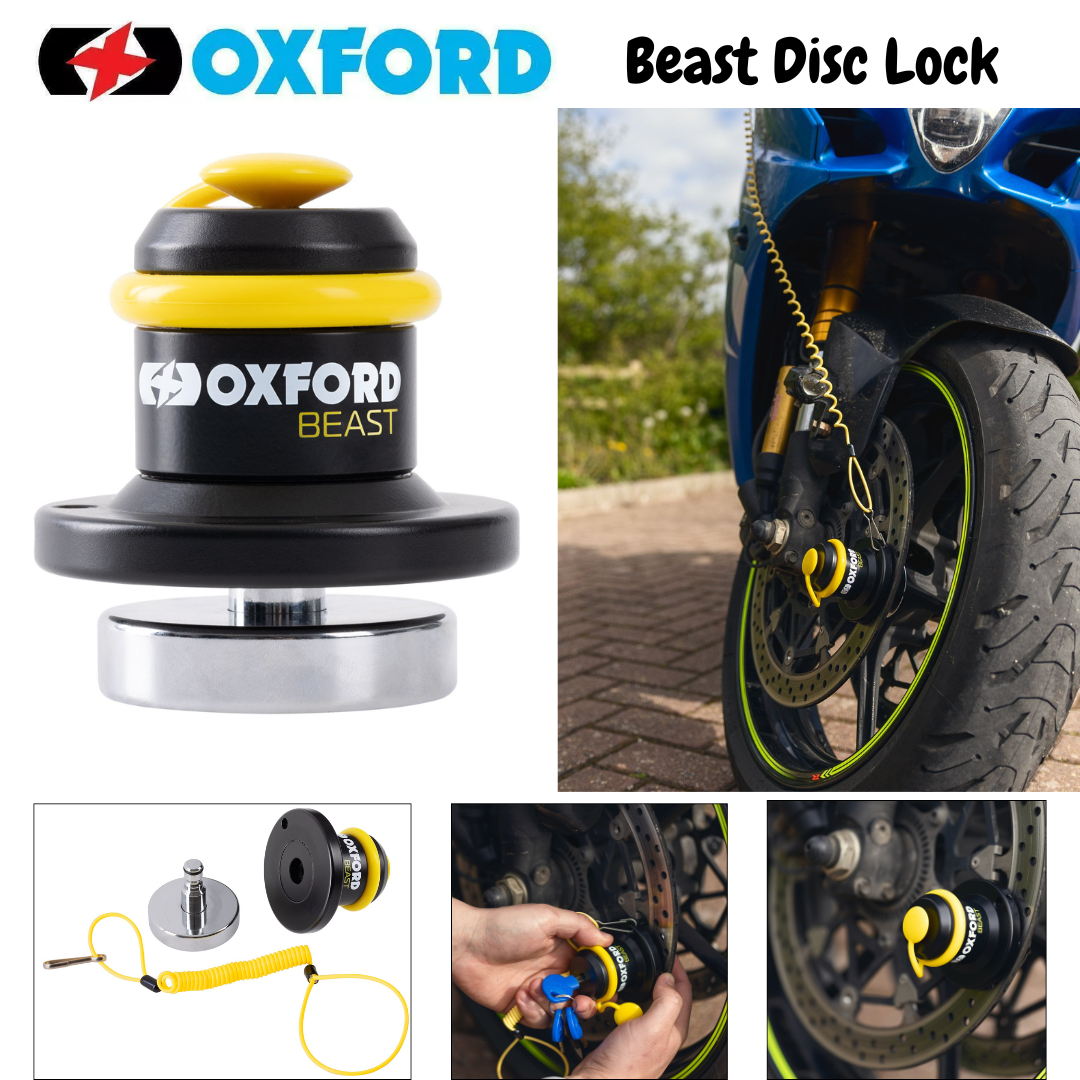 Oxford Beast Motorcycle Disc Lock, Steel Sold Secure Anti-Theft