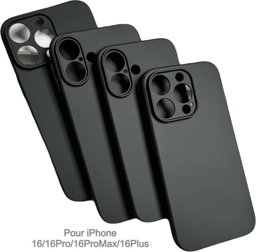 Coque iPhone 16 15 14 13 12 11 XR XS Protection Antichoc Silicone Microfibre Mat - Zdjęcie 4 z 30