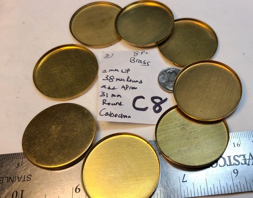 vtg Round Brass Rhinestone Flat Back Settings w/ Lip Some Miriam Haskell Lot 314 - Picture 57 of 60