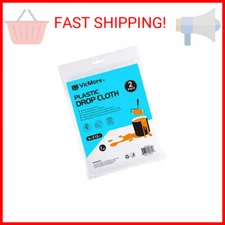 VICMORE Clear Plastic Drop Cloth 4ft x 12ft, 2-Pack - Waterproof, Dustproof, Odo