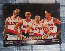 2000-01 Topps Jumbo Combos Rasheed Wallace Steve Smith Damon Stoudamire #JC9 HOF