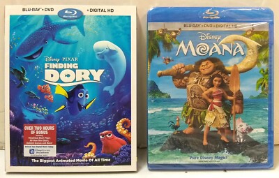LOT OF 2 Disney Blu-Ray Discs - Finding Dory and Moana | eBay