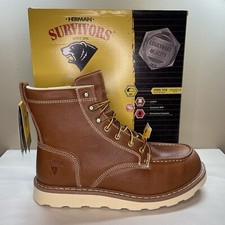 NEW Herman Survivors Men's SIZE 13 Oakridge 6" Shaft Steel Toe Work Boots W Box