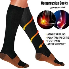 Compression Socks Stockings Womens Mens Knee High Medical 20-30 mmHG S/M-X/XL